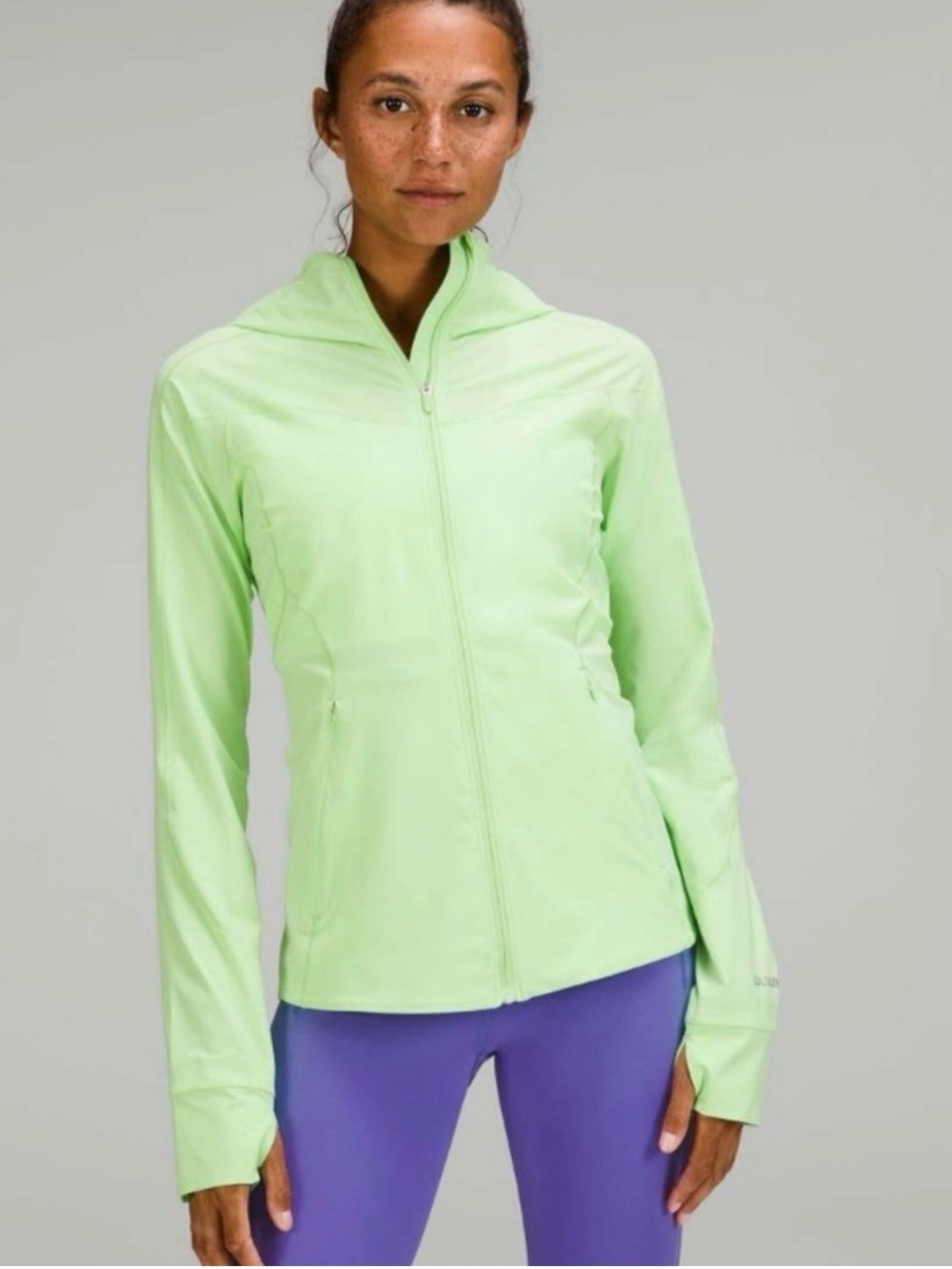 lululemon athletica Light Green Hooded Full-Zip Jacket
